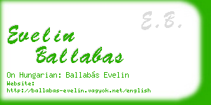 evelin ballabas business card